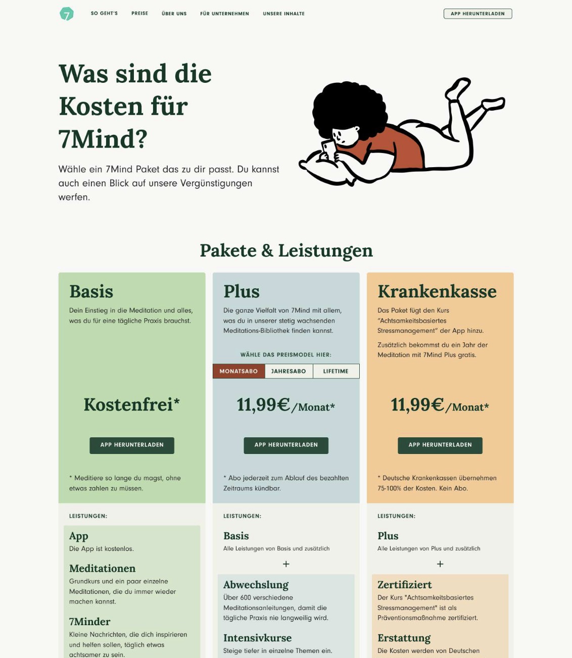 7Mind pricing page